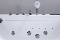 Jacuzzis Spa intérieur Baignoire à remous Baignoire de massage Baignoire Personne Baignoire Acrylique 2 CE Salle de bain Moderne Lumière colorée 10 Sets
