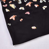 Tela de Lentejuelas Negra Brillante, Malla de Tul Brillante para Vestidos de Noche, Vestidos de Fiesta, Disfraces de Escenario, Decoración