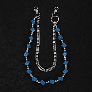 Nuova Tendenza: Catena per Jeans da Donna a Doppio Strato con <span class=keywords><strong>Cubo</strong></span> <span class=keywords><strong>di</strong></span> <span class=keywords><strong>Rubik</strong></span> Colorato, Catena per Vita Artigianale, Ciondolo per Jeans - Product Image 3