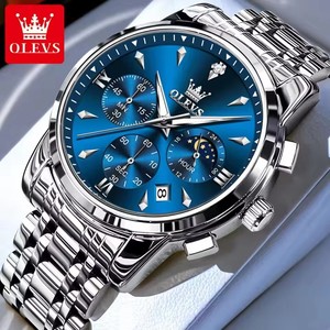   Relojes de Cuarzo 3639 para Hombre, Manecillas Luminosas, Nuevo Diseño de Moda, Tres Esferas, Correa de Acero Inoxidable, Resistente al Agua 3ATM, Relojes para Hombre - Product Image 2
