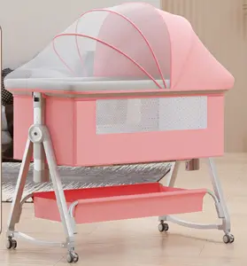 New Newborn Baby Products Rocking Nest Mobile Cribs Bedding Set Cradle Cot Swing Playpen Mosquito Net Bed For Babies