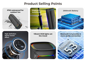 Nuevo Altavoz para Carrito <span class=keywords><strong>de</strong></span> Golf 2025, Sonido HD, Resistente al Agua IPX6, LED RGB, 5.0, 10W <span class=keywords><strong>de</strong></span> Potencia, 10 Horas <span class=keywords><strong>de</strong></span> Reproducción, con Clip para Teléfono Móvil - Product Image 4