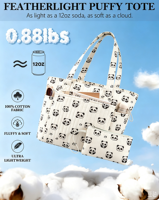 Sac fourre-tout matelassé en polyester pour femme, idéal pour enseignante, infirmière, ordinateur portable, voyage, avec fermeture éclair, imperméable, pour ordinateur 14 pouces, porte-gobelet, léger