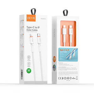 Vivie PD 30W USB C Type C สายชาร์จไวไนลอนถักประเภท C เป็นสายข้อมูลให้แสงสว่างสำหรับ iPhone 14 13 12 iPad - Product Image 4