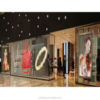 P3.91 7.8mm Transparent Led Affichage RVB Extérieur Intérieur Scène Led Affichage Transparent Led pour Vitrine Au Détail Magasin