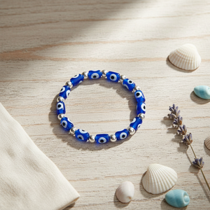 Mode perlée pour bracelet avec matière plastique de conception mauvais œil - Product Image 3