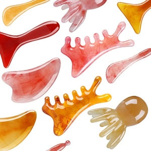 Peigne de massage multifonctionnel en résine, masseur facial thérapeutique tête d'octopus, fonction musicale, bâton de massage des points d'acupuncture, méridien - Product Image 1