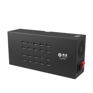 Estación de Carga Multipuerto USB de 20 Puertos, 100W 5V 2.4A por Puerto, Cargador Rápido Inteligente con Protección Contra Sobrecorriente y Sobretensión, Metálico - Product Image 5