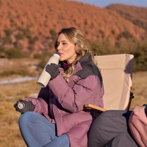 Botella deportiva Macaron de gran capacidad de acero inoxidable de doble pared, diseño moderno, botella de agua con correa al vacío para exteriores para acampar - Product Image 6