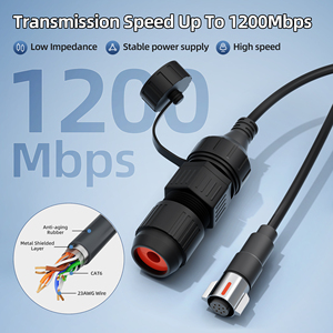 Cable RJ45 Starlink Gen3 al por mayor, 23 AWG, cobre estañado puro, IP67, adaptador Ethernet Starlink impermeable para camping, conducción y hogar - Product Image 2