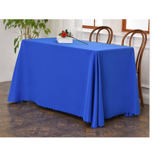 Mantel rectangular de tejido liso blanco estilo banquete - Product Image 5