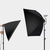 Boîte à lumière photo 50x70cm (20''x28'') avec diffuseur pour studio photo, ampoule LED et accessoire vidéo