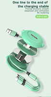 Câble rétractable 3-en-1 multi-USB pour la charge rapide des smartphones Android, tablettes et ordinateurs portables – Vente en gros, OEM d'usine