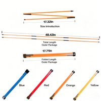 Entraîneur de swing de golf portable, aides d'entraînement de golf personnalisées, bâtons d'alignement de putting pliables en trois parties, bâtons d'alignement de golf