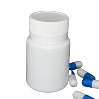 Flacon de médecine HDPE de 60ml-Bouchon à vis avec joint à chaud Récipient solide oral pour pilules Capsules Expédition immédiate