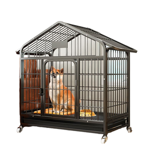 Kandang Anjing Ukuran Kecil hingga Sedang dari Logam Tebal dengan Pola Solid untuk Anjing Teddy Golden Retriever untuk Penggunaan Rumah Tangga - Product Image 1