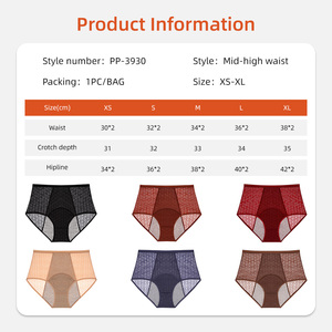 Aidingcare Bragas Menstruales Reutilizables para Mujer, 72% Nailon, 28% Elastano, Ropa Interior Menstrual - Product Image 6