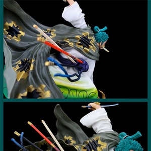 Figuras de acción de anime de gran tamaño de 31cm figuras de acción de una pieza Wonokuni Roof Kimono Roronoa <span class=keywords><strong>Zoro</strong></span> - Product Image 6