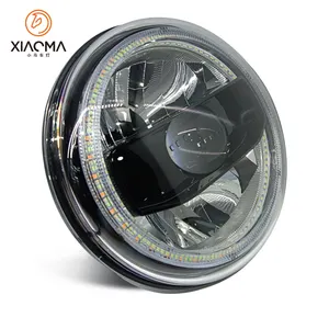 Xiaoma Vendor Does Campaign Premium Selling Round 7in Turn Signals Amber Assisted High Low Beam H4 DRL Led Headlight