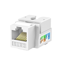 Connecteur Keystone RJ45 Cat6 ZHEFAN à 90 degrés, prise modulaire UTP non blindée, connecteur femelle d'usine OEM