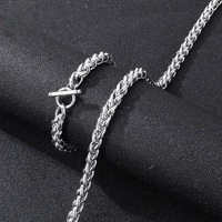 Chaînes de mode Chaîne de polissage faite à la main en acier inoxydable pour cadeau de fête des pères de mari