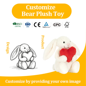 Peluche <span class=keywords><strong>Lapin</strong></span> Câlin Personnalisable avec Logo ODM OEM – Cadeau Idéal pour Demande en Mariage, Anniversaire, Fêtes et Célébrations Amoureuses - Product Image 2