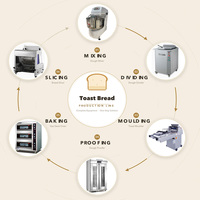 Ligne de production de pain grillé, ligne de cuisson de pain grillé, machine à fabriquer du pain grillé, équipement de boulangerie neuf