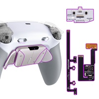 Kit de boutons arrière remappables en métal pour manette PS5 BDM-030/040/050 - RISE4 Plus MAX avec butons de déclenchement à clic et poignée caoutchoutée