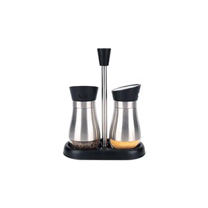 Fournisseur direct Poivrière et salière de <span class=keywords><strong>meilleure</strong></span> qualité avec tamis à manchon en acier inoxydable Pots à épices pour barbecue Salière et poivrière - Product Image 1