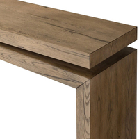 Meuble de style Wabi-Sabi moderne, table de contrôle d'entrée en bois massif pour hôtel, design simple pour salon, décoration de passage, console de porche