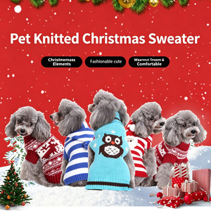 Suéter Navideño Personalizado para Perro, Cálido de Invierno, Tejido a Rayas con Copos de Nieve, Jersey Elástico para Mascotas, Disfraz Festivo, Venta al por Mayor OEM - Product Image 6