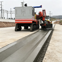 Machine à coffrage mobile pour bordures en béton abordable, paver de bordures pour routes rurales et équipement de pose de bordures pour la construction de routes de villages