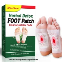 Patchs Détoxifiants Naturels Premium aux Herbes – Extrait Pur de Plantes – Soulagement de la Fatigue, Amélioration du Sommeil – Soin des Pieds Nuit – 30 Patchs/Boîte
