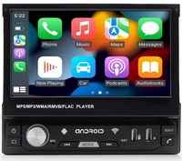 Lecteur d'autoradio Android rétractable de 7 pouces 1G + 32G écran tactile système de positionnement global FM de voiture Navigation