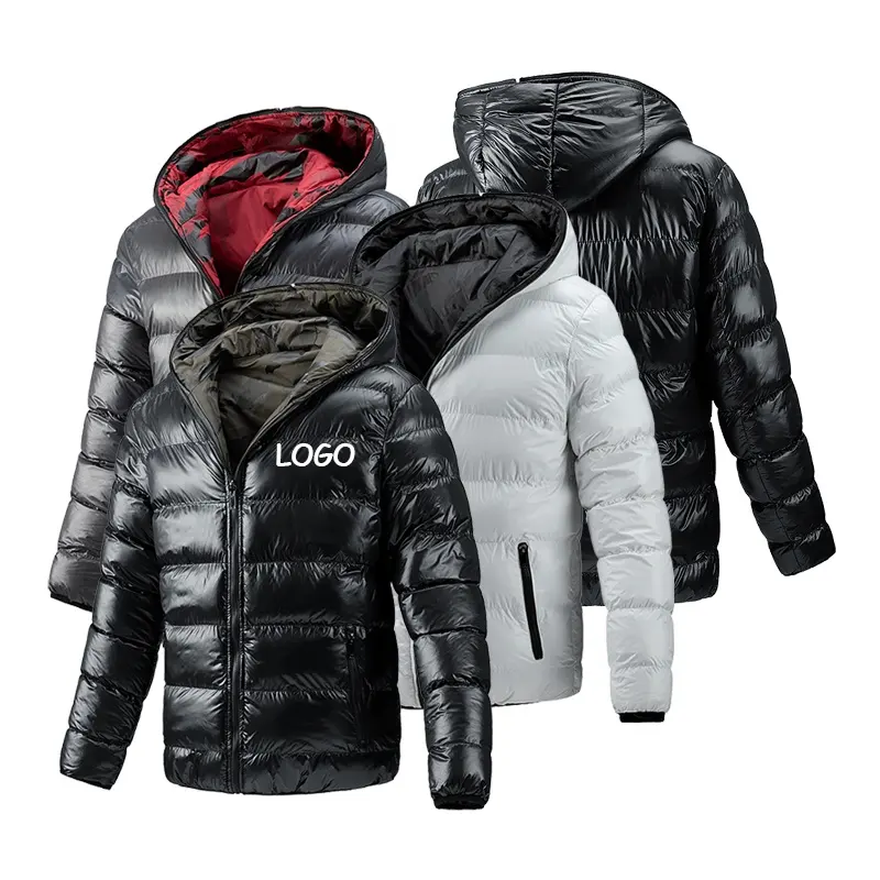 高品質新作ファッション冬コートロングリバーシブルパッド入りジャケット卸売プラスサイズメンズ服フグジャケット