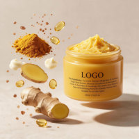 Gommage corporel au curcuma bio, prix usine, entièrement naturel, au sel de la mer Morte, exfoliant, blanchissant, éclaircissant, pour le visage et le corps