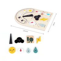 Calendrier et montre météo en bois pour enfants Montessori Weatherboard éducatif jouets jeu de comptage pour les enfants