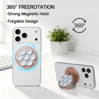 Soporte Magnético Plegable de Aluminio con Diseño Floral Premium para Teléfono, con Fuerte Succión, para iPhone 15 16 17 Samsung Android
