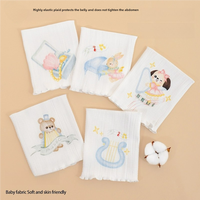 Buikband 17x15cm OEKO-TEX CPC REACH gecertificeerd Zacht Gekamd Katoen Baby Buikbeschermer Schattig Beer Print Baby Buikbeschermer
