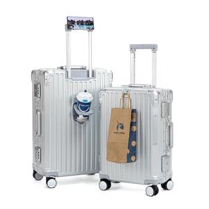 Women's Trolley <b>Suitcase</b> 20 24 28 Inch Large Capacity Password <b>Lock</b> Silent Wheels Carry On Travel Luggage Milky White - Product Image 2