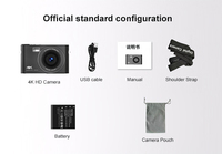 Appareil photo rétro avec écran tactile IPS de 3,0 pouces, prise de photos programmée, enregistrement vidéo, caméra R4 avec batterie de 1500 mAh, rechargeable par USB TYPE-C