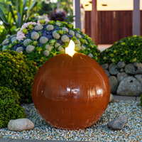 Fontaine sphérique en acrylique de 16 pouces, sphère d'eau, pré-percée, 40 cm, fontaine sphérique transparente pour jardin, maison, cour