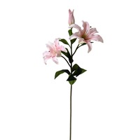 Großhandel Künstliche Blume 3-Köpfige PU Echt-Touch Lilie für Hochzeit Outdoor Heim Innen Dekoration Kunstblumen-Arrangement