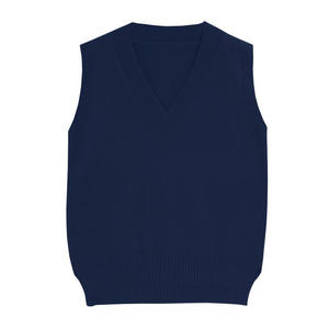 Nouveau Gilet <span class=keywords><strong>Tricot</strong></span>é en Gros Col V <span class=keywords><strong>Sans</strong></span> Manches Pullover Ample et Polyvalent Couleur Unie RS165 - Product Image 6