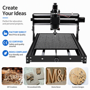 เครื่องแกะสลัก CNC ขนาดเล็กแบบตั้งโต๊ะ DIY รุ่น 4030 Pro กำลังมอเตอร์ 500 วัตต์ สำหรับงานไม้ อะคริลิก เหมาะสำหรับธุรกิจขนาดเล็ก - Product Image 1