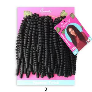 Extensiones <span class=keywords><strong>de</strong></span> Cabello Trenzado <span class=keywords><strong>de</strong></span> Doble Trama para Crochet, Estilo Passion Twist y Spring-coil, Largo Rizado, Origen Shandong, Europeo, para Peluca Africana - Product Image 2