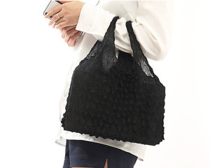 Magic Expansion Fold Pleated Flexible Stretch <b>Bag</b> Large Capacity Shopping Elastic Paddy Portable Handbag Reusable <b>Mini</b> Tote - Product Image 3