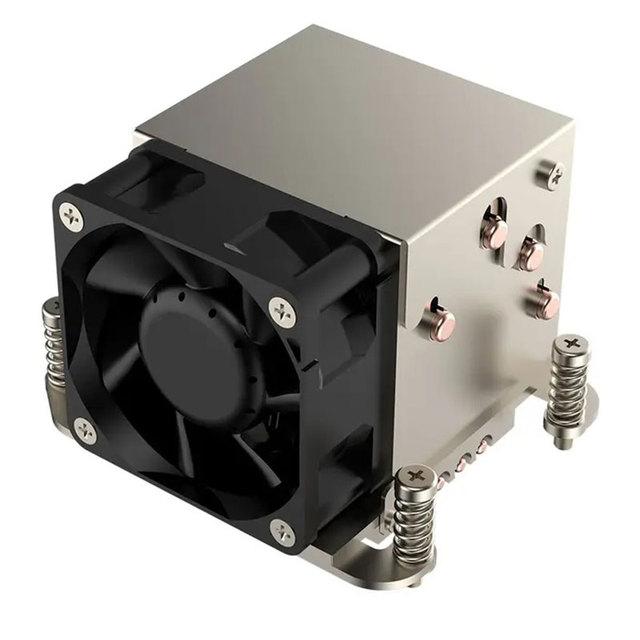 AM5 200W 2U active 4 heat pipe server cooler cooling with 4pin PWM fan heatsink