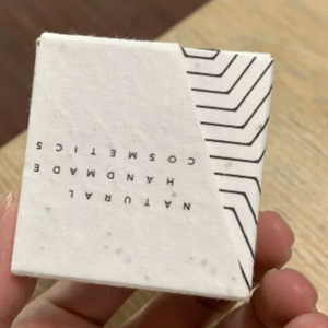 Customized Cosmetic Container Biodegradable Kraft Craft Plantable Seed Paper Packaging Box
