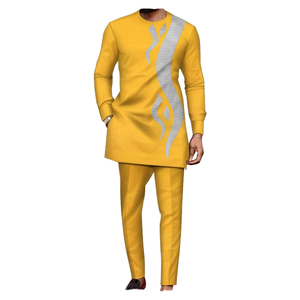 <span class=keywords><strong>M</strong></span>-4XL ชุดเดรสลำลองสำหรับผู้ชาย, ชุดเดรสกางเกงปักแขนยาวสไตล์ชนเผ่าแอฟริกันเหมาะสำหรับใส่ในชีวิตประจำวัน - Product Image 1